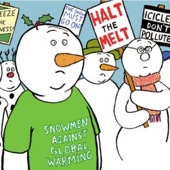 Snowmen Against Global Warming P973 Postcard Pack